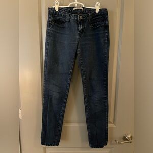Jeweled pocket blue jeans